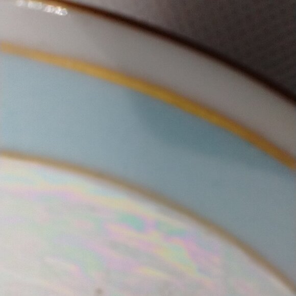 VTG Thomas Bavaria J.O'B. Decorative Small Plate -Blue w/Gold Trim - Lusterware - Picture 5 of 13